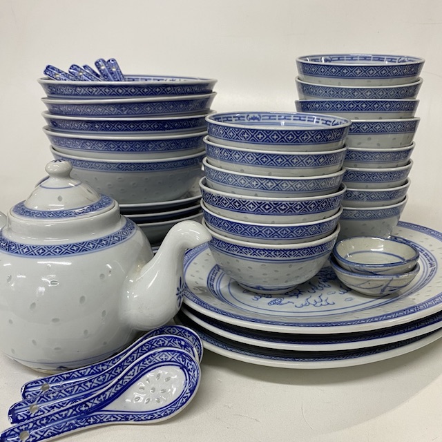 CROCKERY, Asian Style - Chinese Blue and White